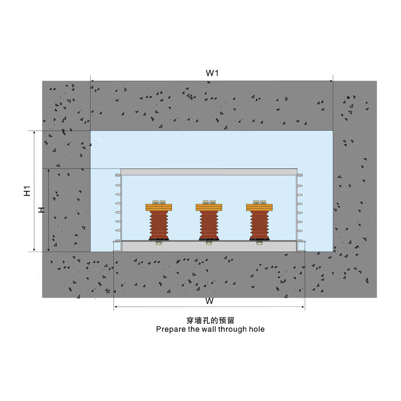 GFM高压封闭母线连接墙预留口